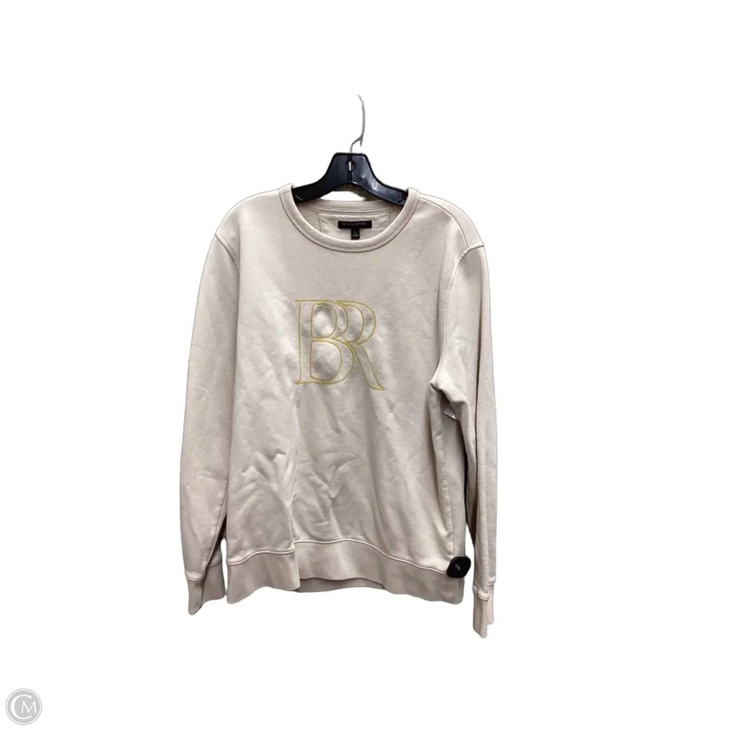 Sweatshirt Crewneck By Banana Republic In Beige, Size: L