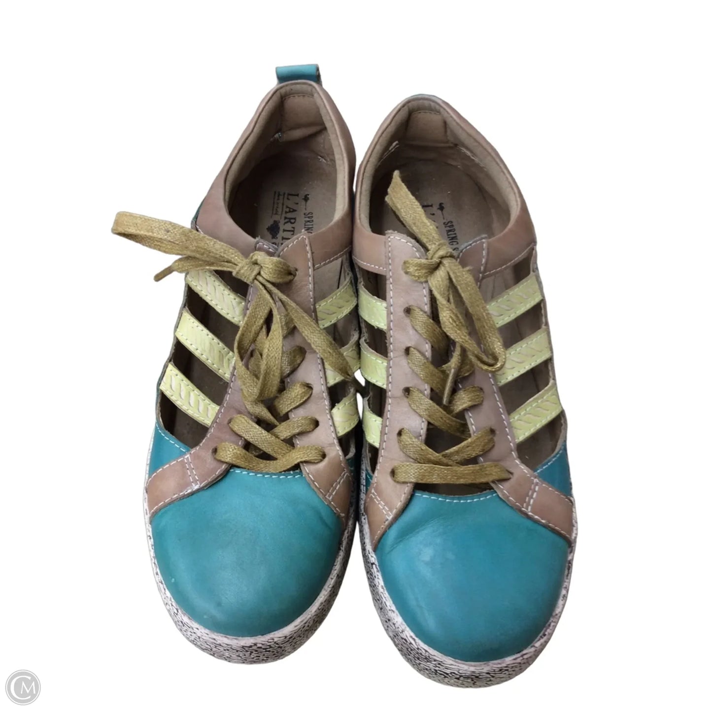 Shoes Flats By Spring Step In Brown & Green, Size: 8
