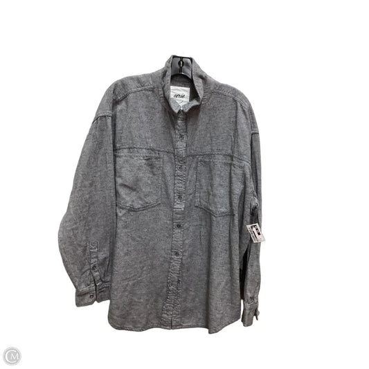 Top Long Sleeve By Aerie In Grey, Size: M
