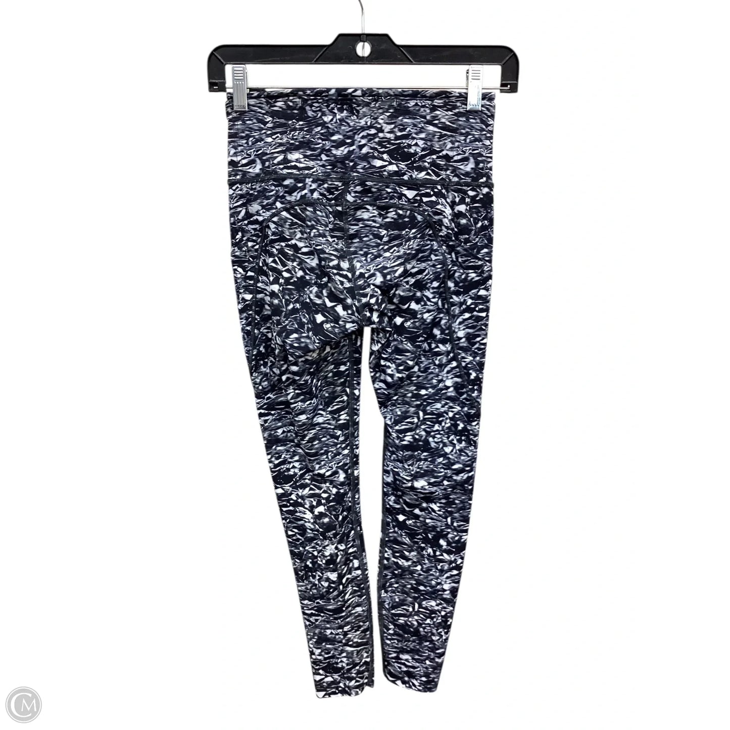 Athletic Leggings By Lululemon In Black & White, Size: S