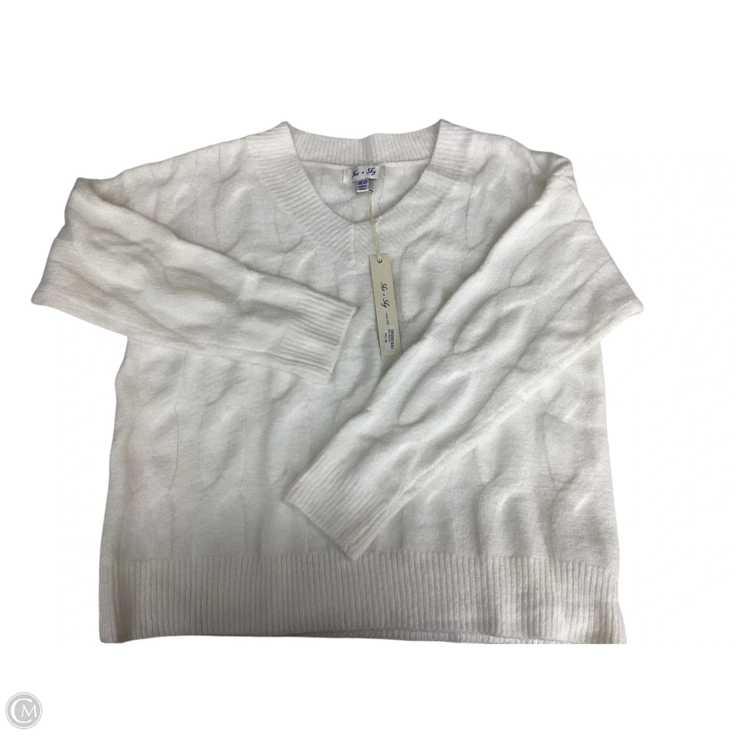 Sweater By She + Sky In White, Size: M