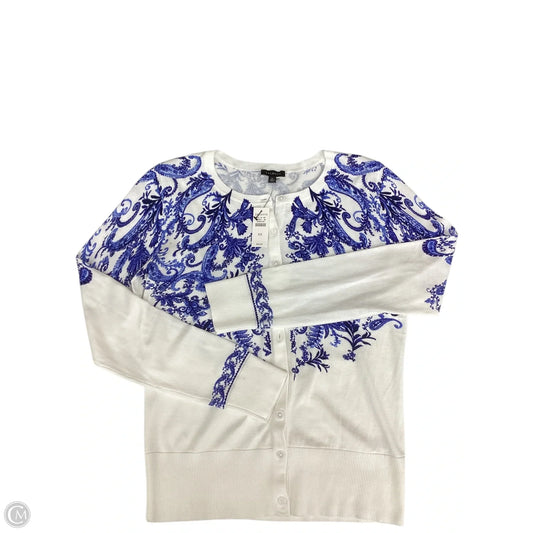 Cardigan By Talbots In Blue & White, Size: Xs