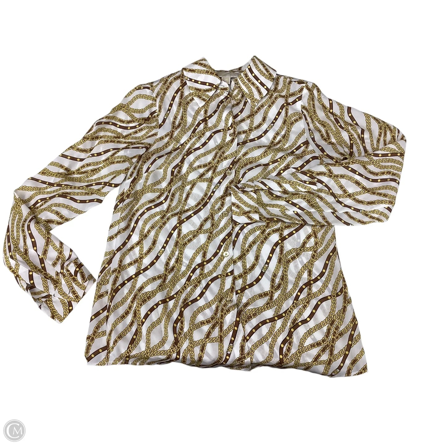 Top Long Sleeve By Michael By Michael Kors In Gold, Size: Xs