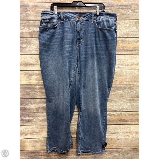 Jeans Straight By Judy Blue In Blue Denim, Size: 16