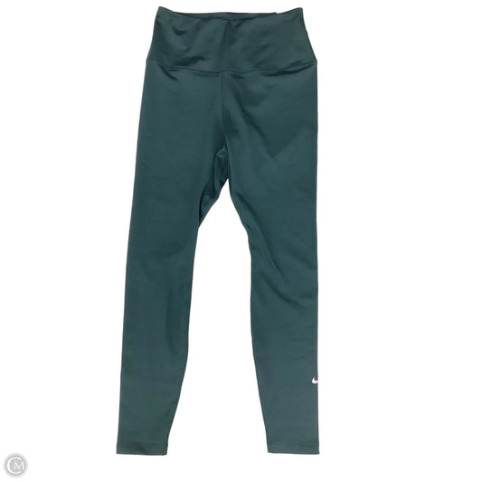 Athletic Leggings By Nike In Teal, Size: M