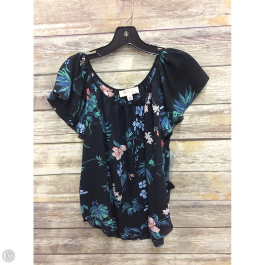 Blouse Short Sleeve By Philosophy In Floral Print, Size: S