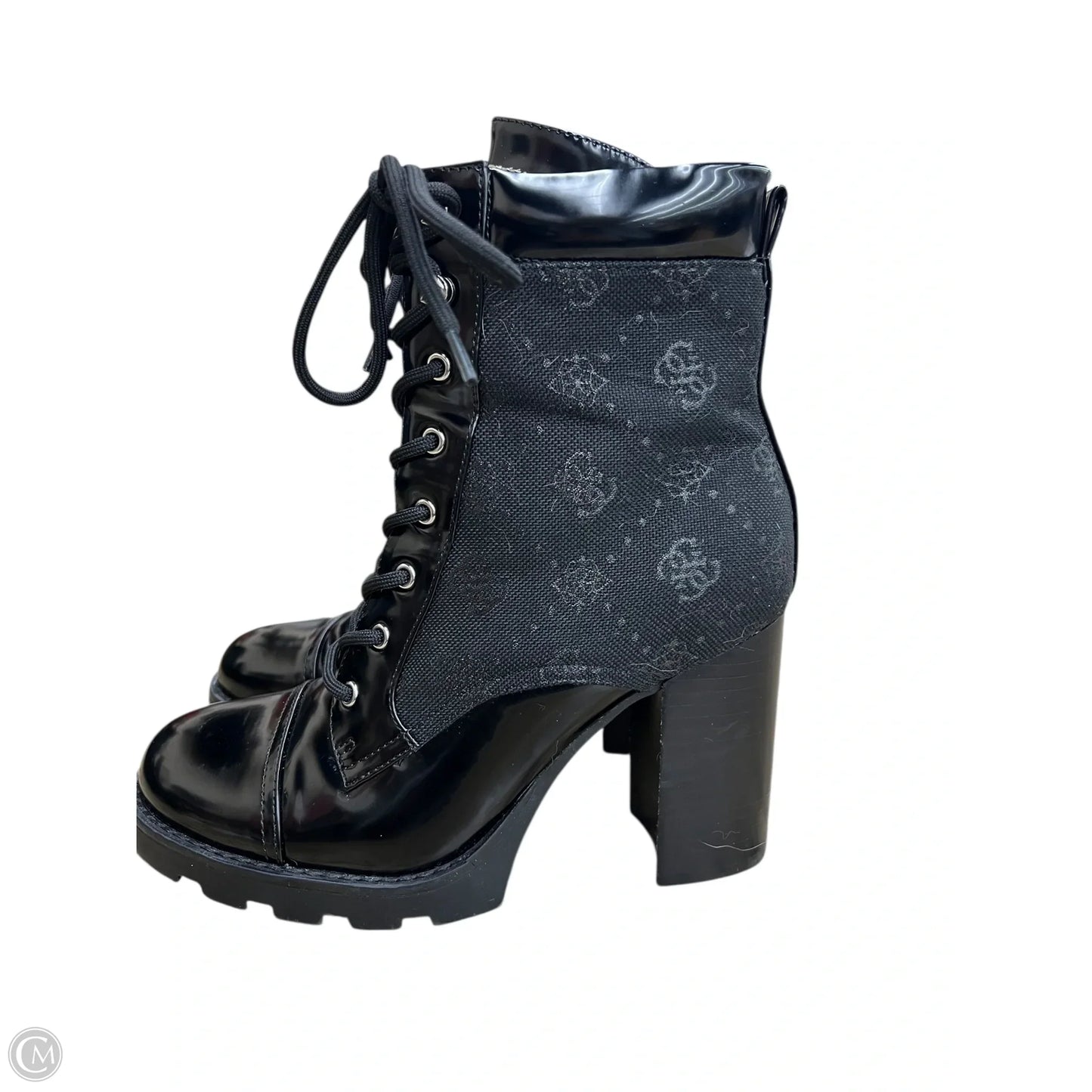 Boots Ankle Heels By Guess In Black, Size: 9.5