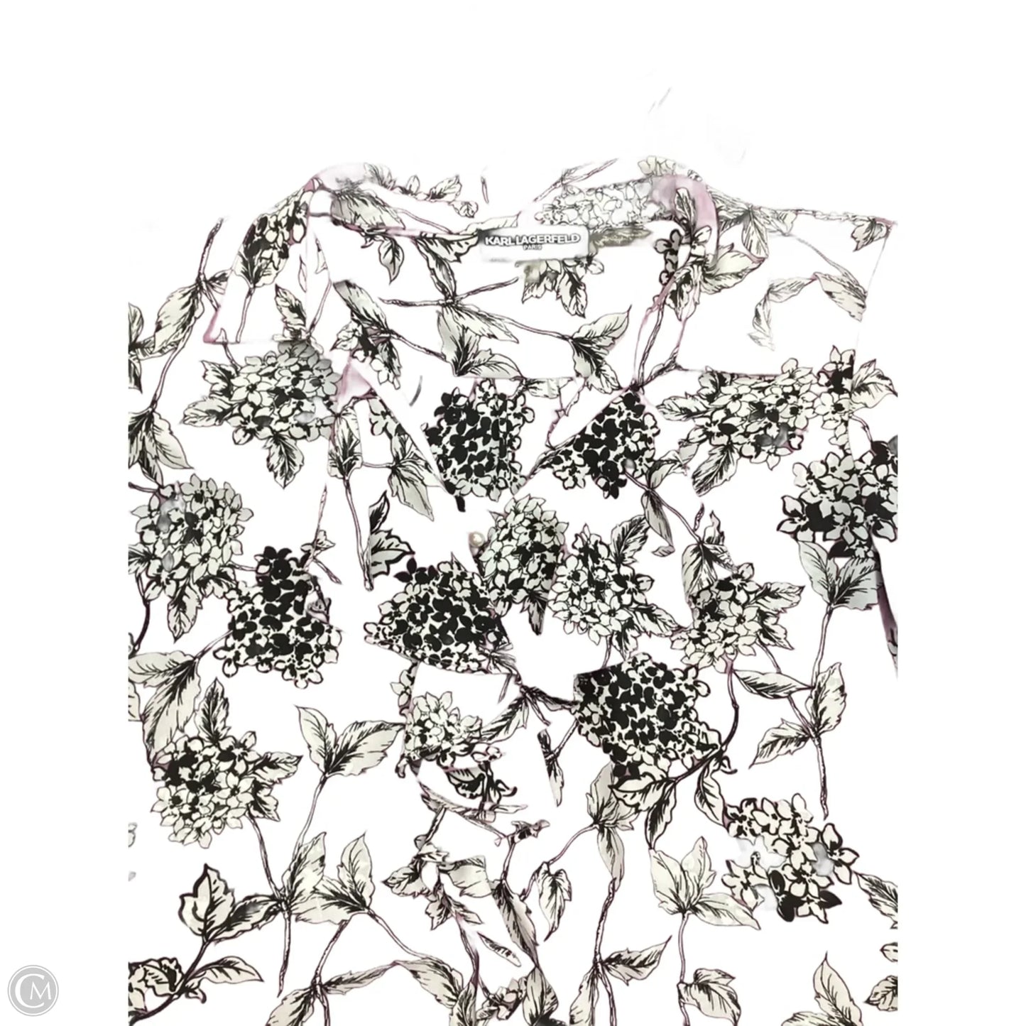 Blouse Designer By Karl Lagerfeld In Purple, Size: S