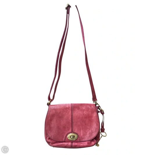 Crossbody Leather By Fossil, Size: Small