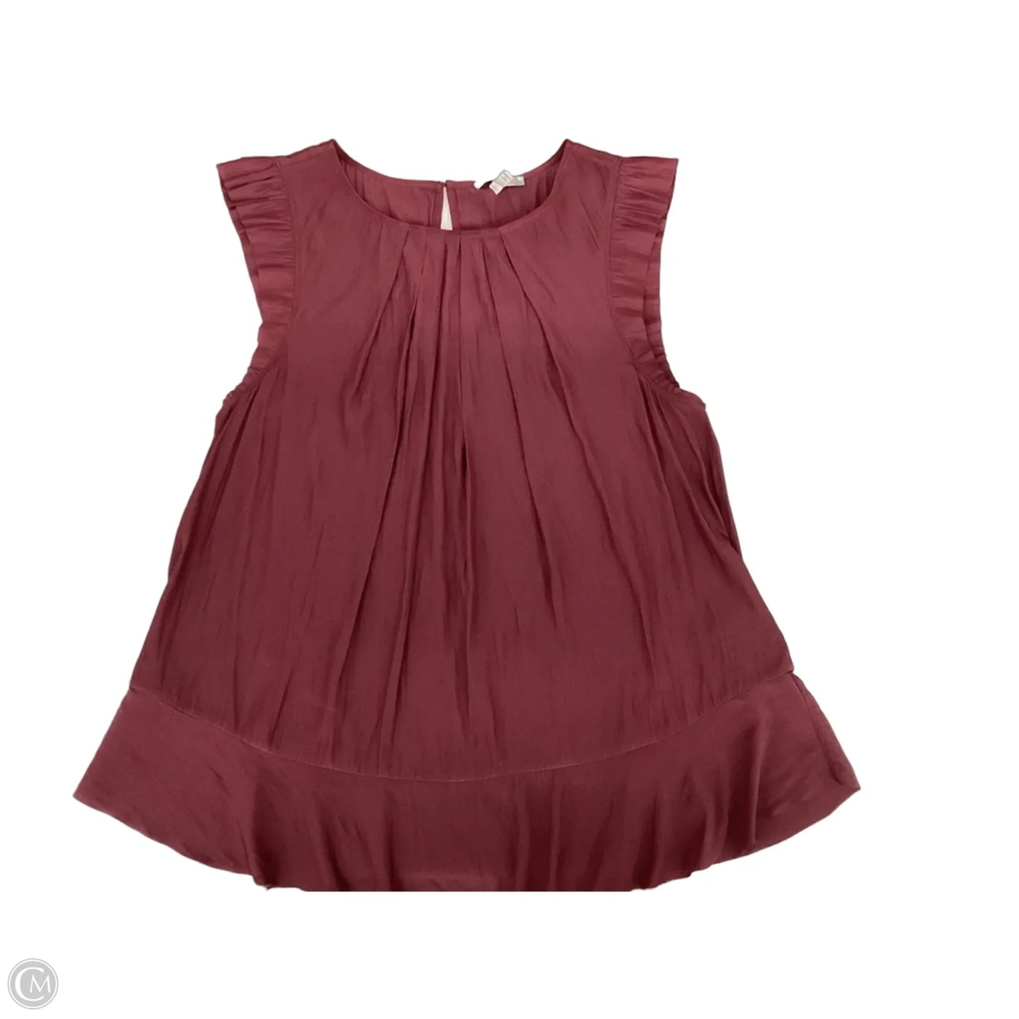 Blouse Sleeveless By Joie In Maroon, Size: S