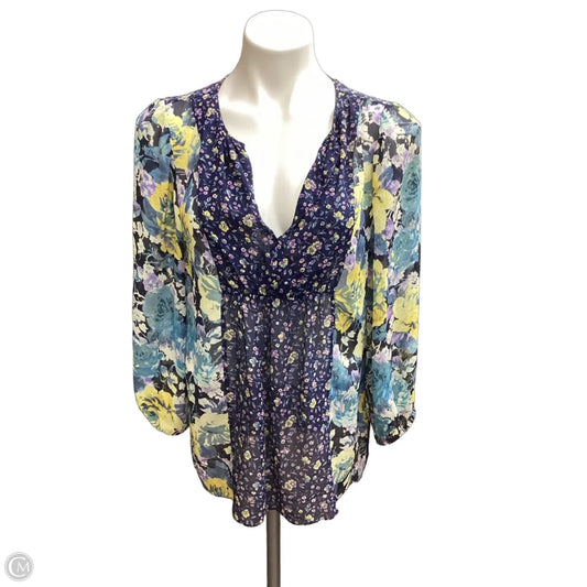 Blouse Long Sleeve By Joie In Floral Print, Size: S