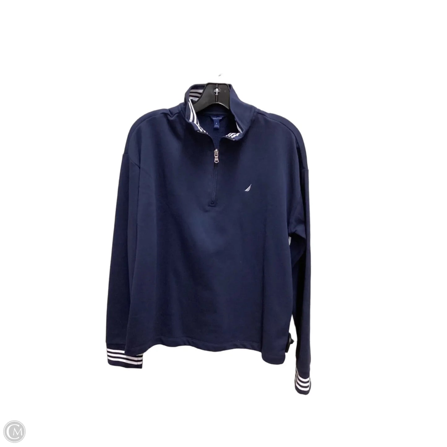 Sweatshirt Collar By Nautica In Navy, Size: M
