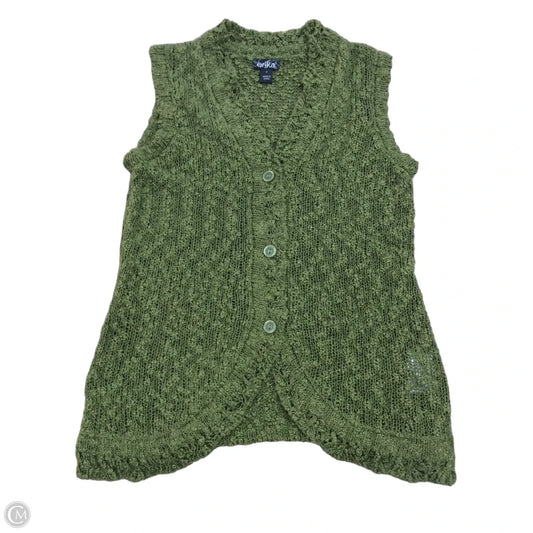 Vest Sweater By Clothes Mentor In Green, Size: S