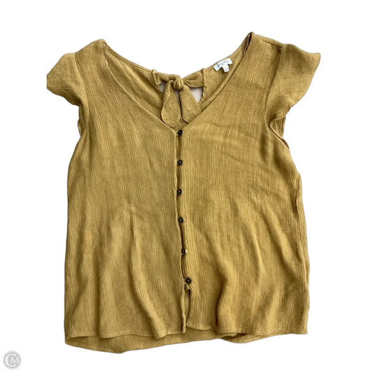 Top Short Sleeve By Lily White In Yellow, Size: L