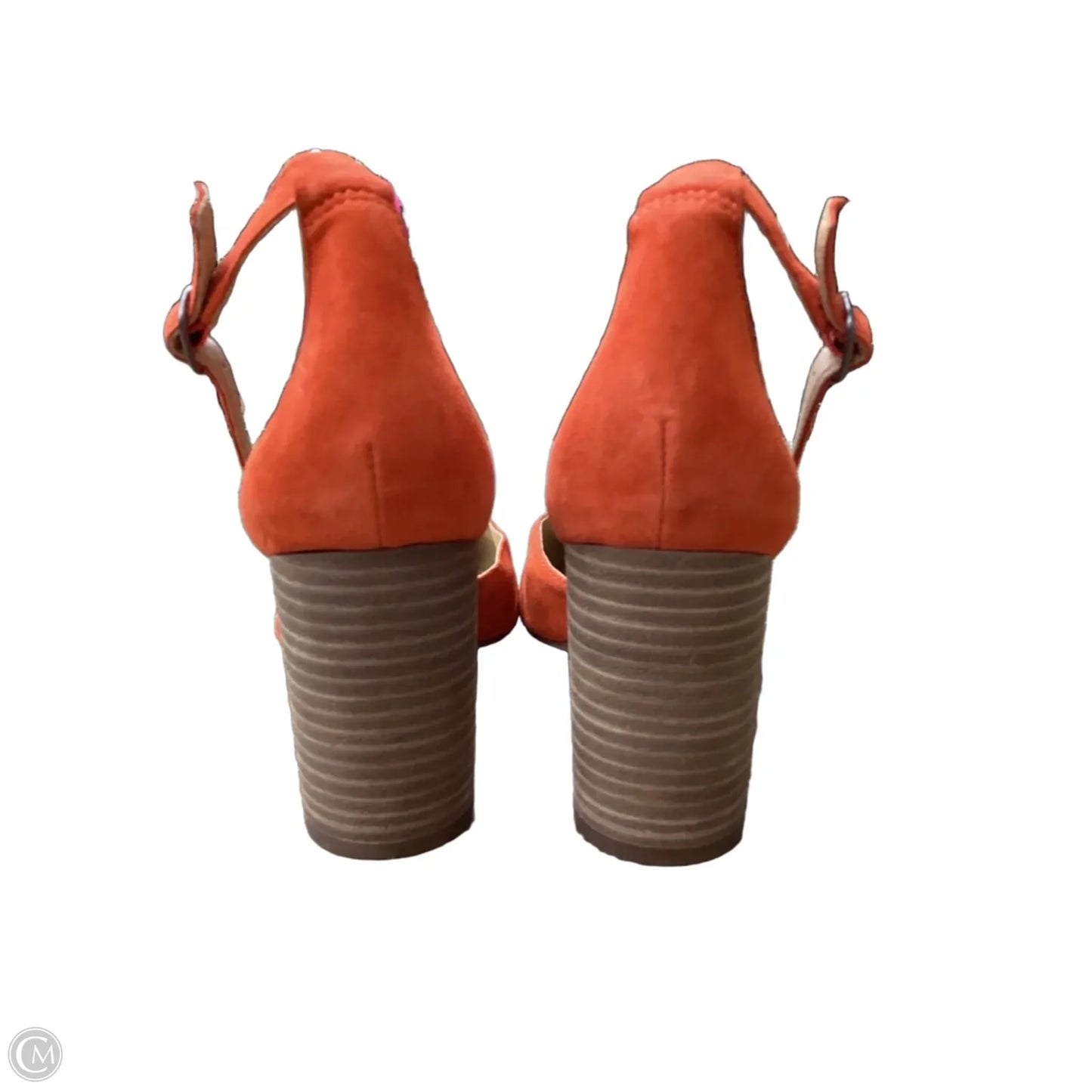 Sandals Heels Block By Lucky Brand In Orange, Size: 9