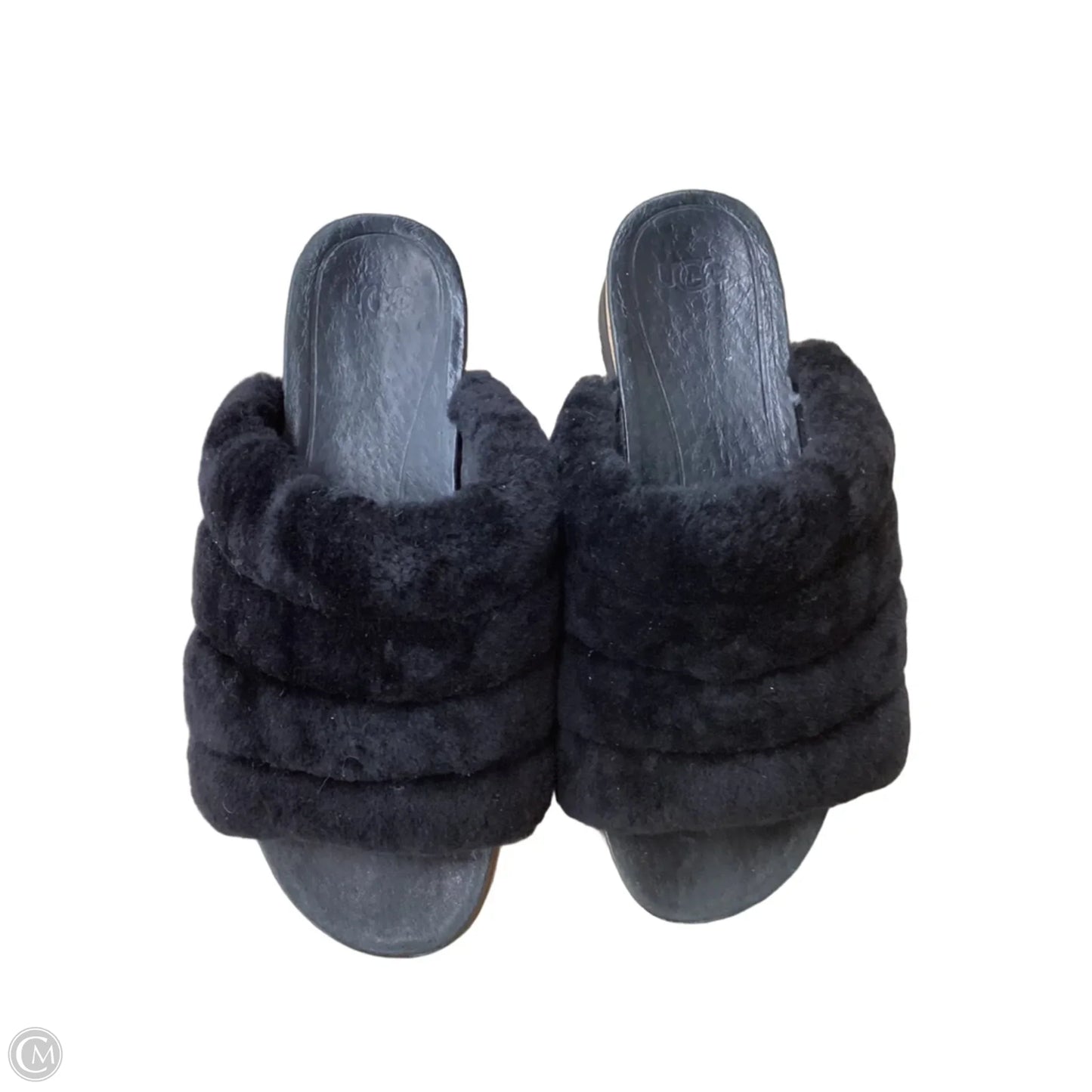 Sandals Designer By Ugg In Black, Size: 9.5