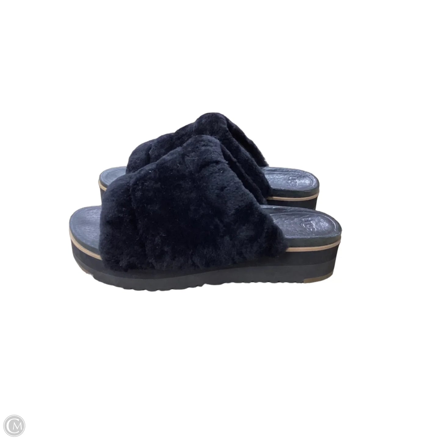 Sandals Designer By Ugg In Black, Size: 9.5