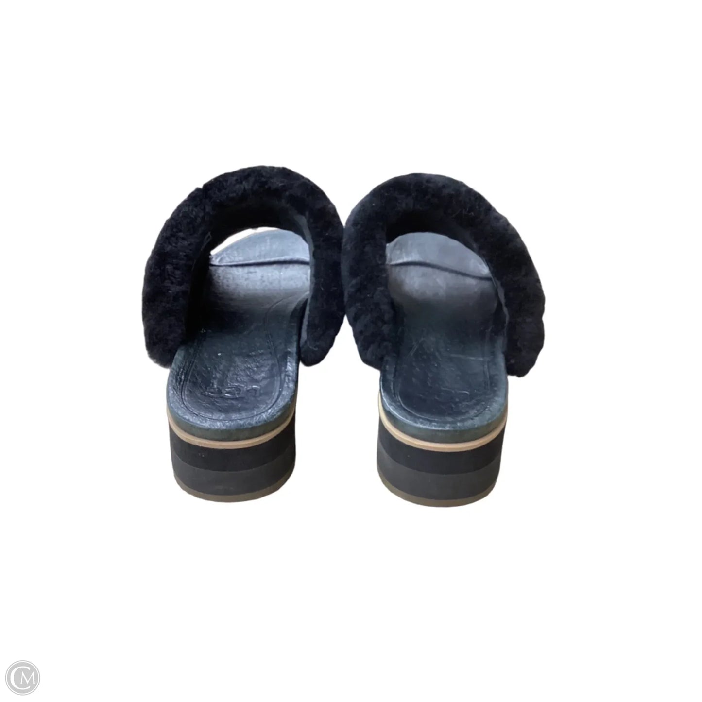 Sandals Designer By Ugg In Black, Size: 9.5