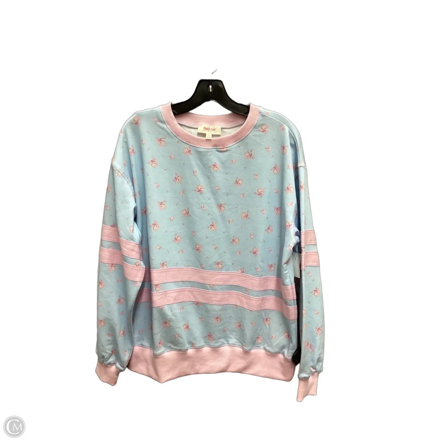 Sweatshirt Crewneck By Peach Love Cream California In Blue & Pink, Size: S