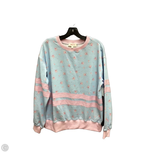 Sweatshirt Crewneck By Peach Love Cream California In Blue & Pink, Size: S