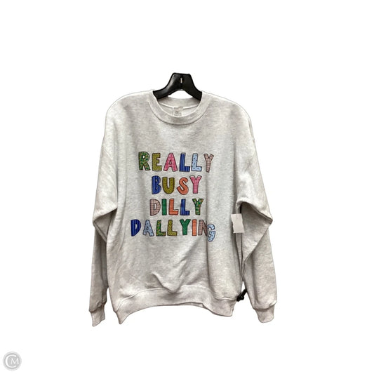 Sweatshirt Crewneck By Hanes In Grey, Size: M