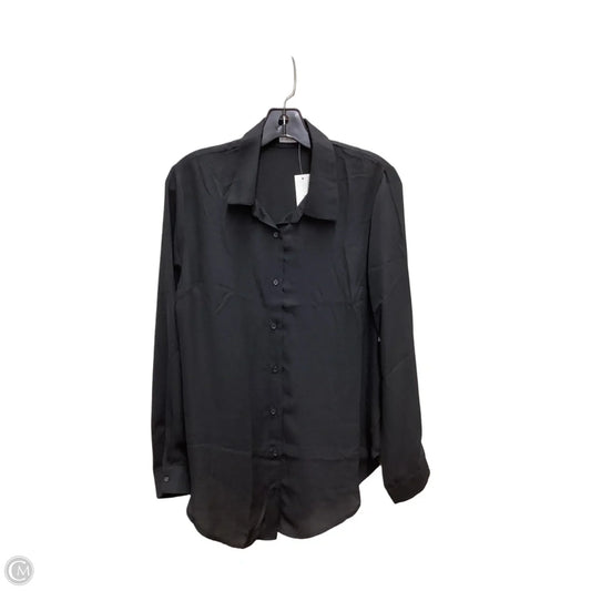 Blouse Long Sleeve By Timing In Black, Size: M