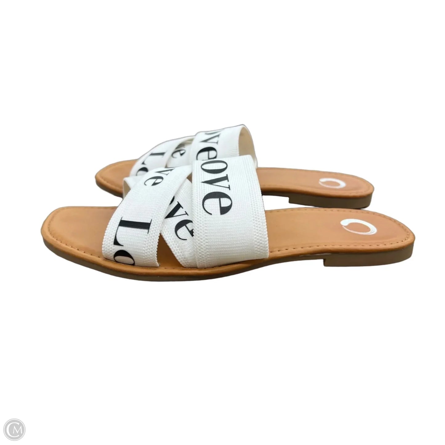 Sandals Flats By Clothes Mentor In White, Size: 10
