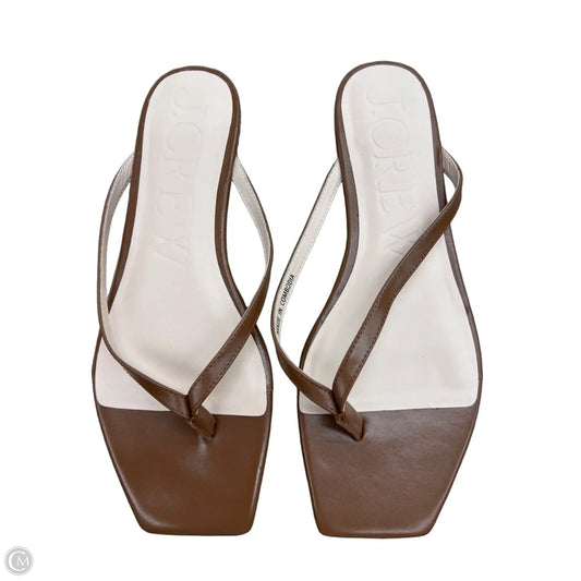 Sandals Flats By J. Crew In Brown, Size: 10