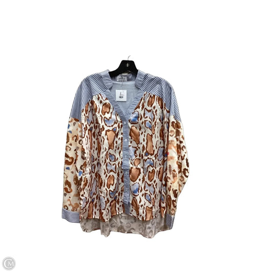 Blouse Long Sleeve By Indulge In Animal Print, Size: L