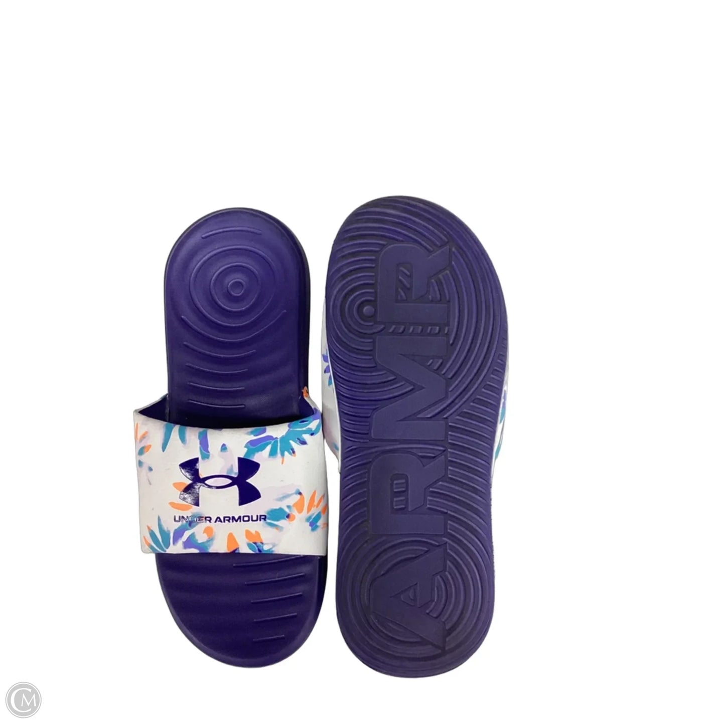 Sandals Flats By Under Armour In Blue & Orange, Size: 9