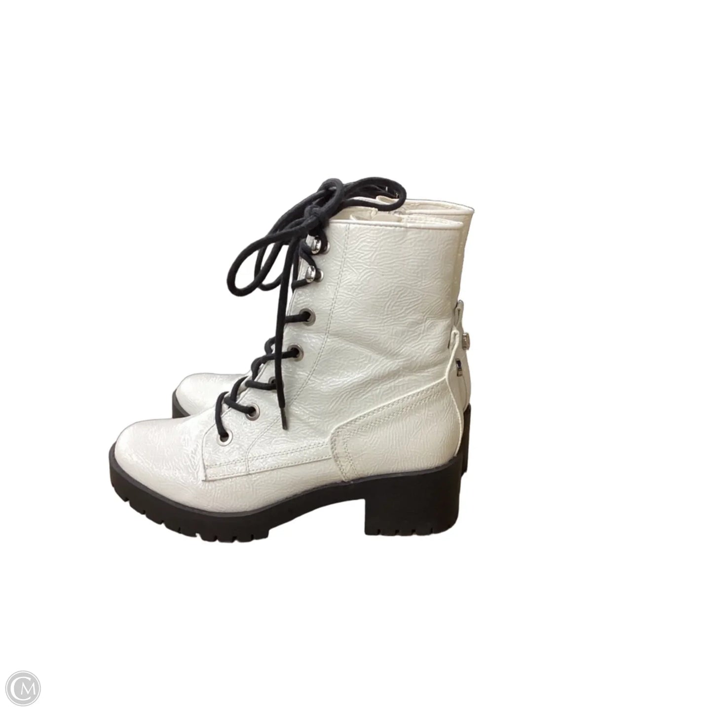 Boots Combat By Steve Madden In White, Size: 7.5