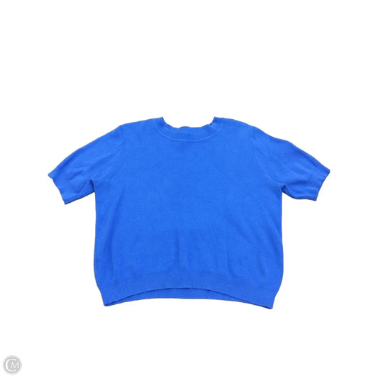 Sweater Short Sleeve By Loft In Blue, Size: L
