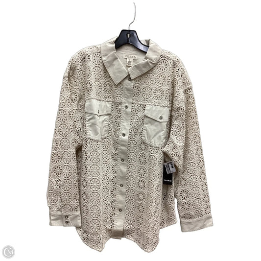 Top Long Sleeve By Torrid In Tan, Size: 2x