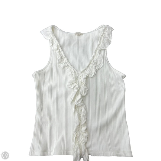 Top Sleeveless By Pilcro In White, Size: L