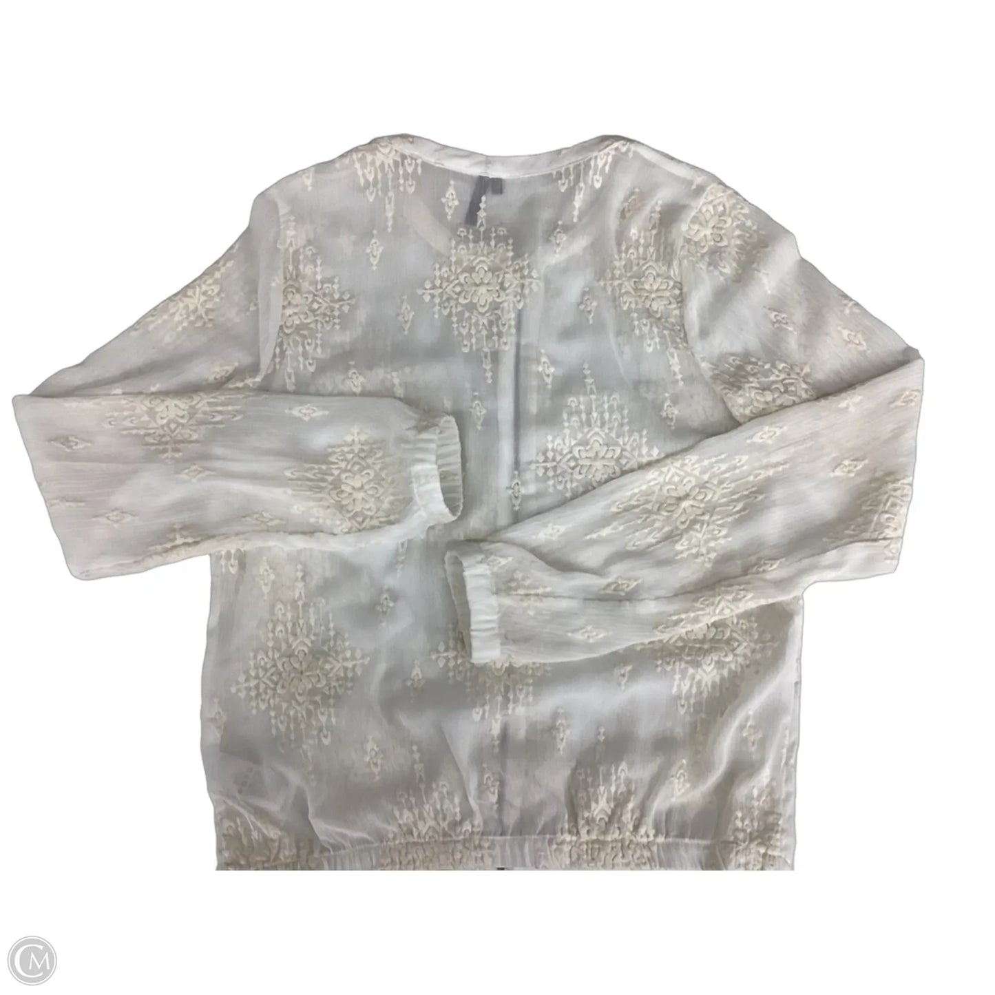 Blouse Long Sleeve By Maurices In Cream, Size: S