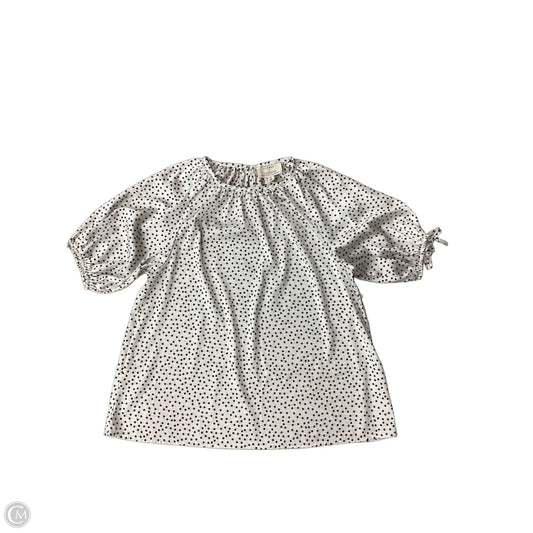 Blouse Short Sleeve By Clothes Mentor In Polkadot Pattern, Size: S