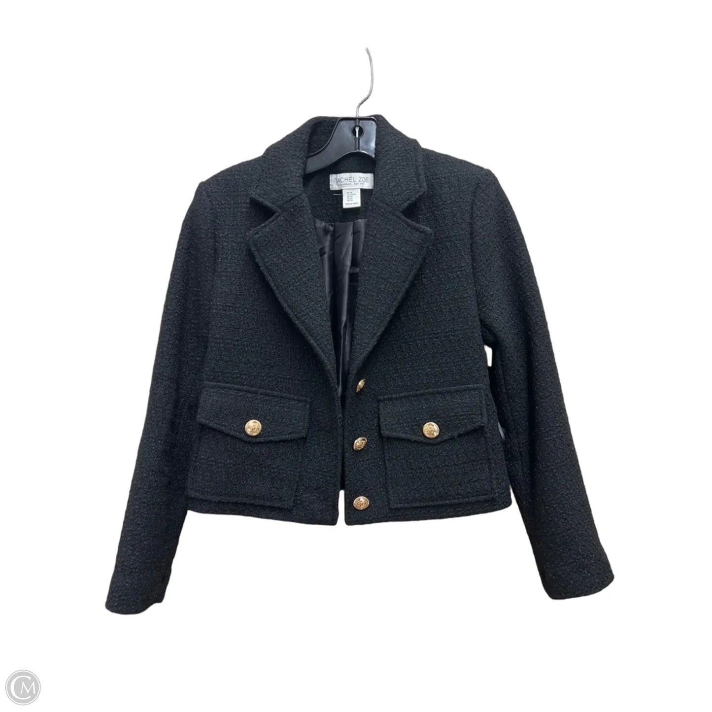 Blazer By Rachel Zoe In Black & Gold, Size: Xs