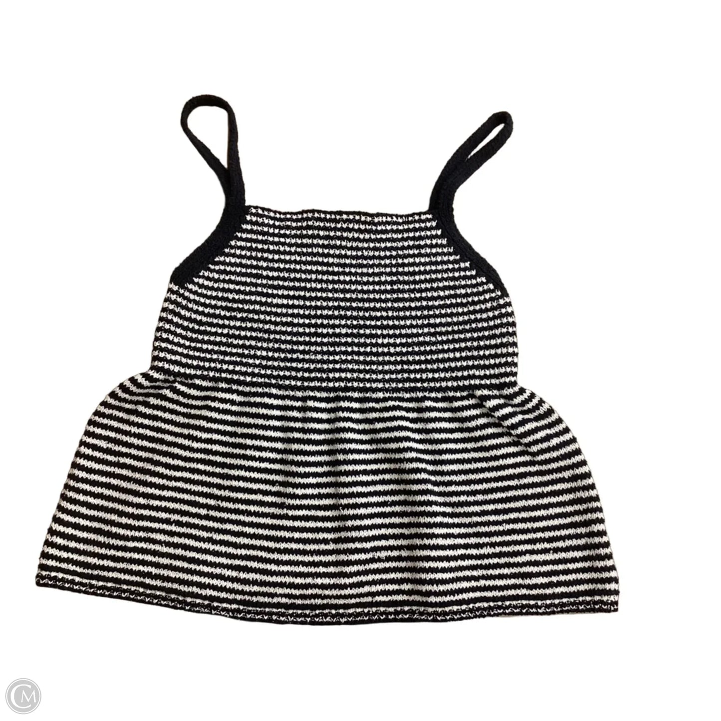 Top Sleeveless By Zara In Black & Cream, Size: M