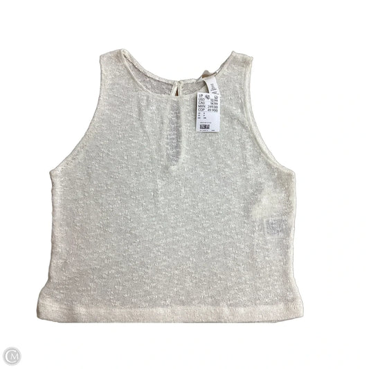 Top Sleeveless By H&m In Cream, Size: S