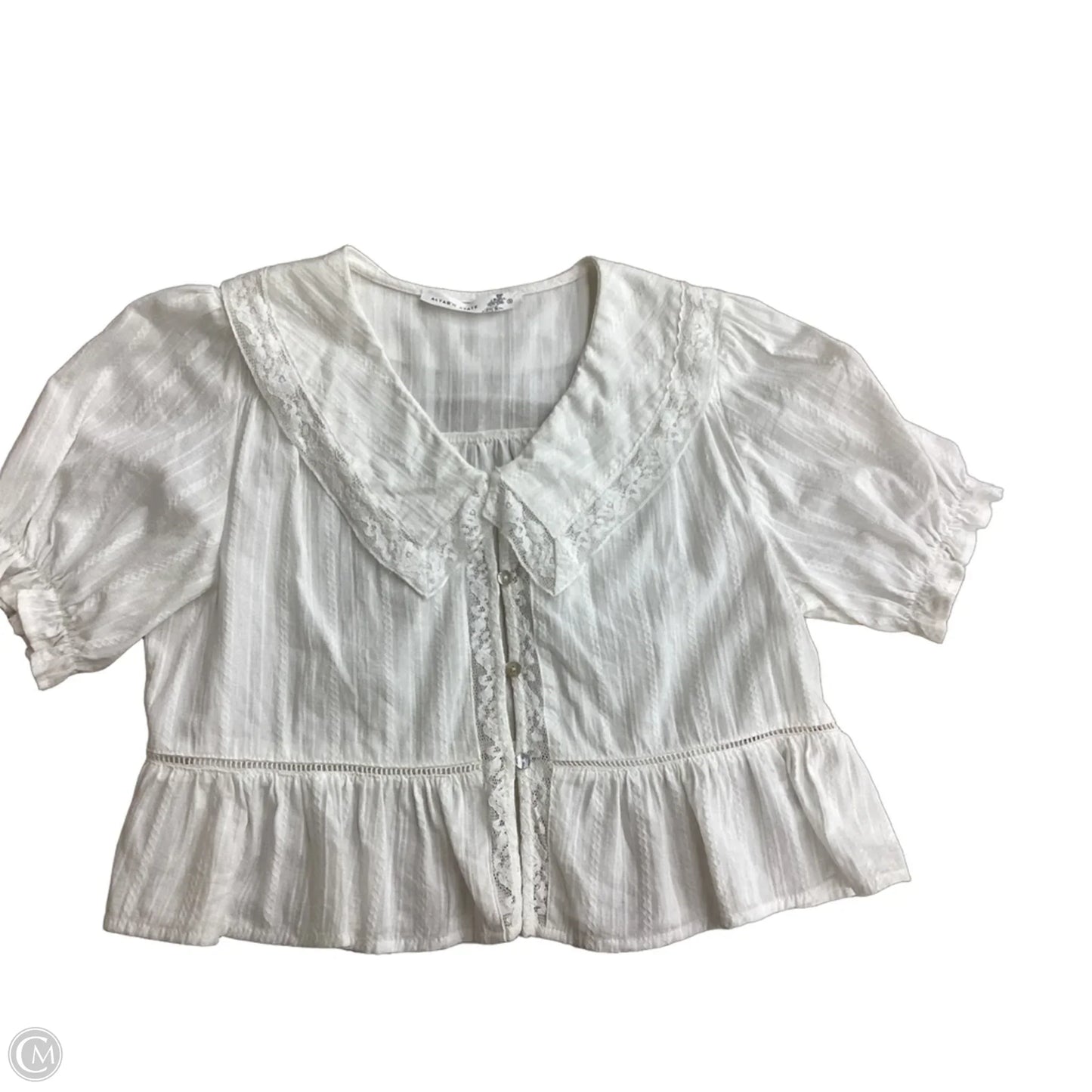 Blouse Short Sleeve By Altard State In White, Size: S