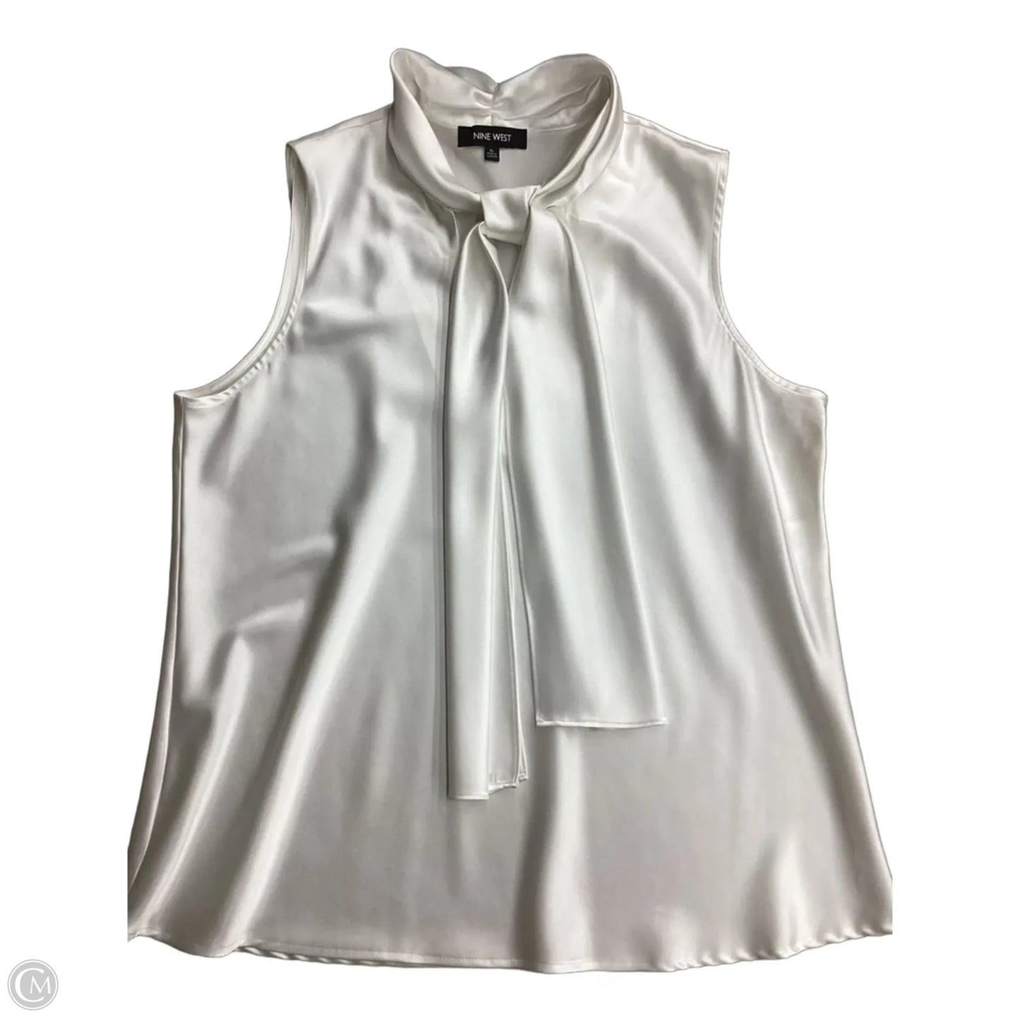 Blouse Sleeveless By Nine West In White, Size: Xl