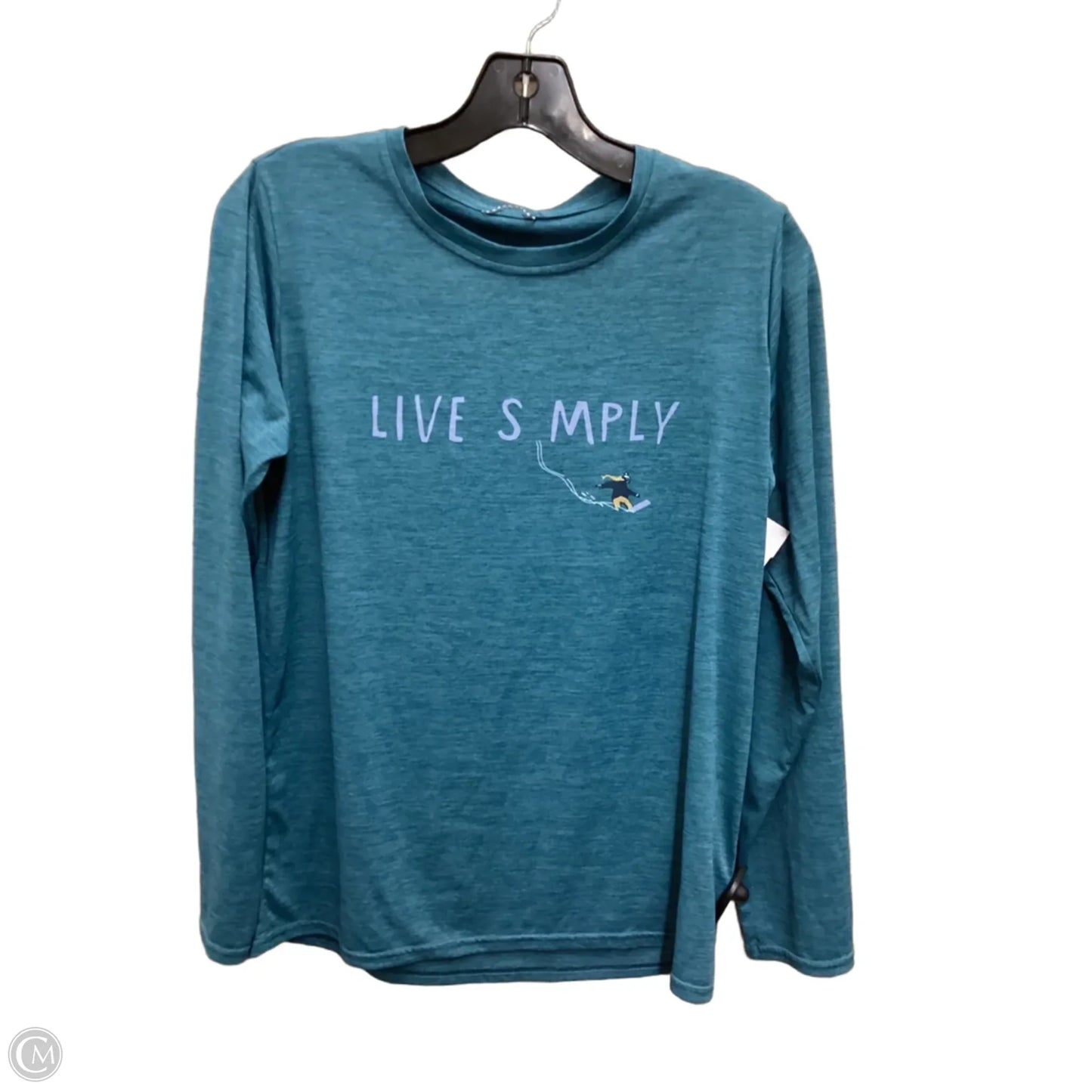 Top Long Sleeve Basic By Patagonia In Teal, Size: M