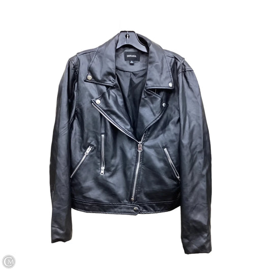 Jacket Moto By Zenana In Black, Size: Xl