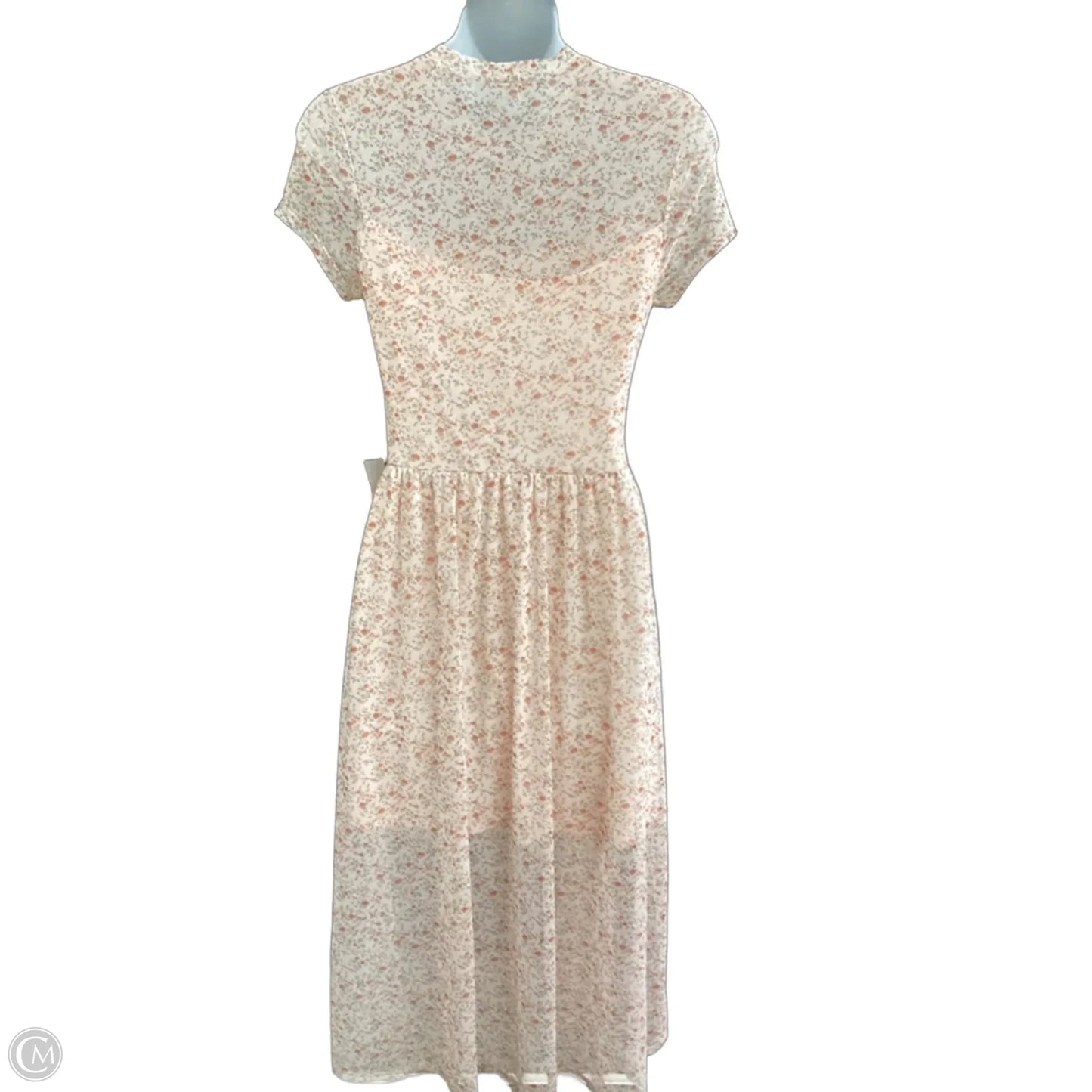 Dress Casual Midi By Auw In Coral, Size: M