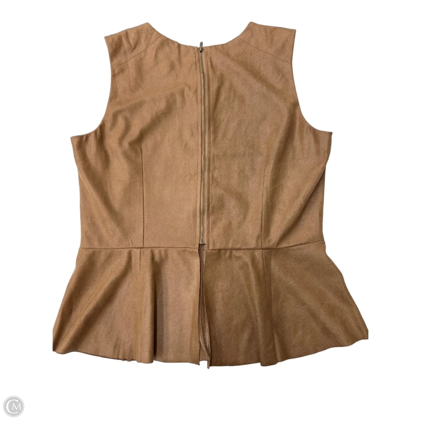 Top Sleeveless By Clothes Mentor In Brown, Size: L