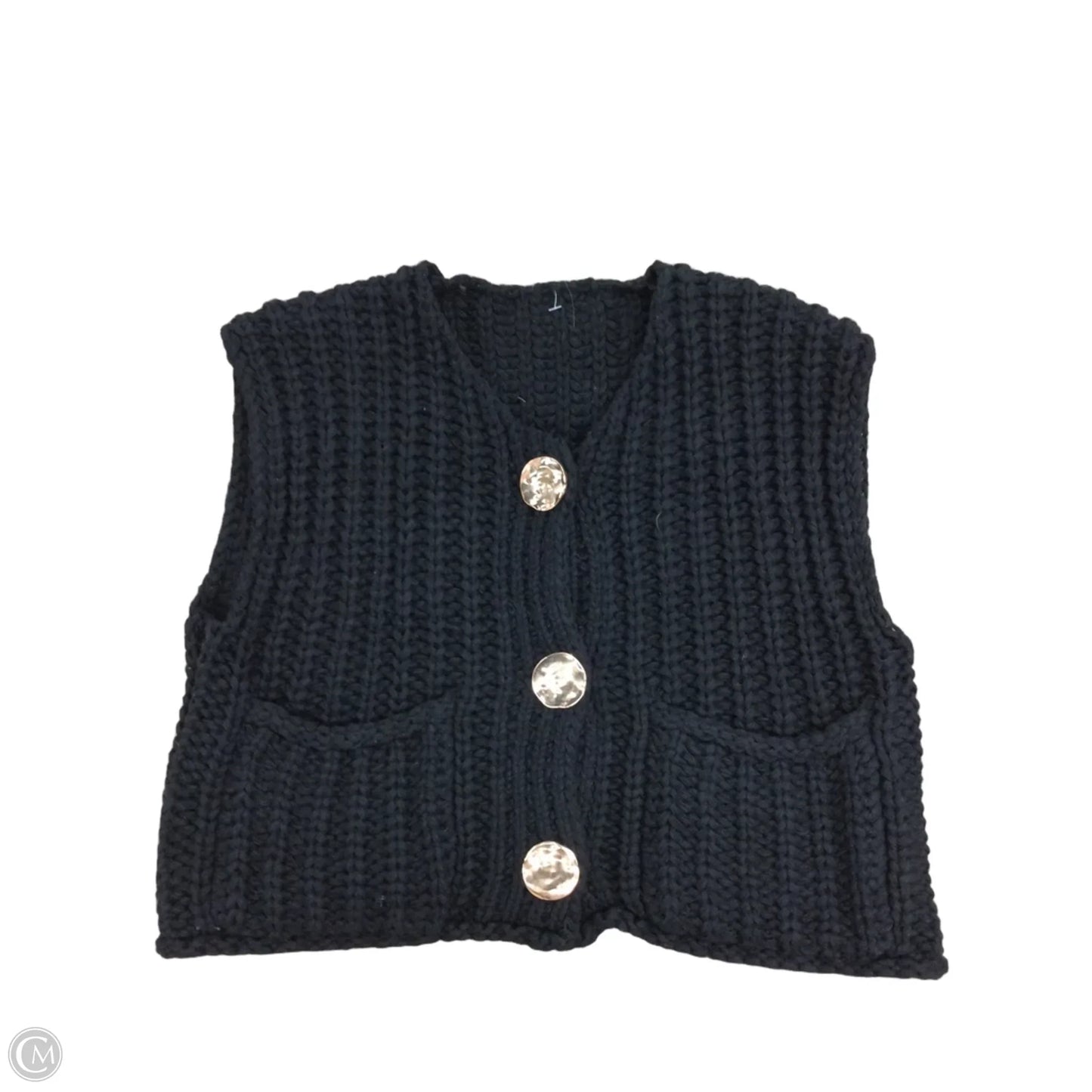 Sweater Short Sleeve By Clothes Mentor In Black, Size: S