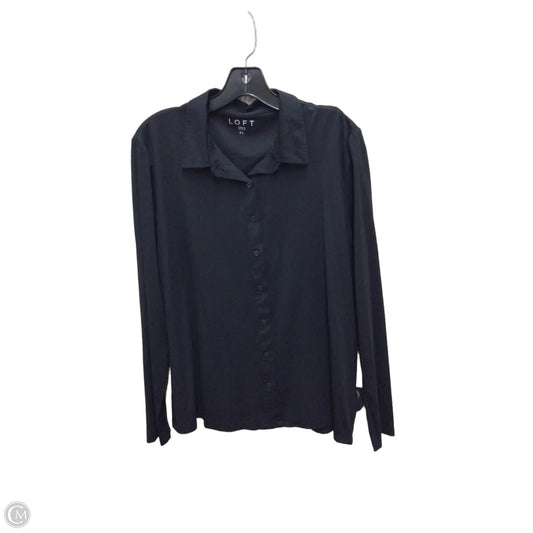 Blouse Long Sleeve By Loft In Black, Size: Xl