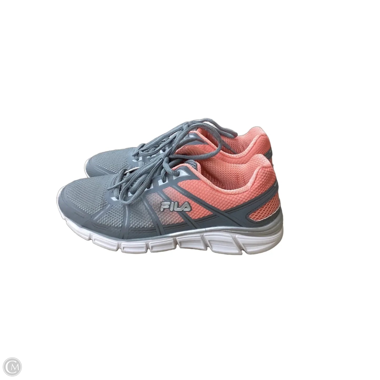 Shoes Athletic By Fila In Grey & Orange, Size: 7