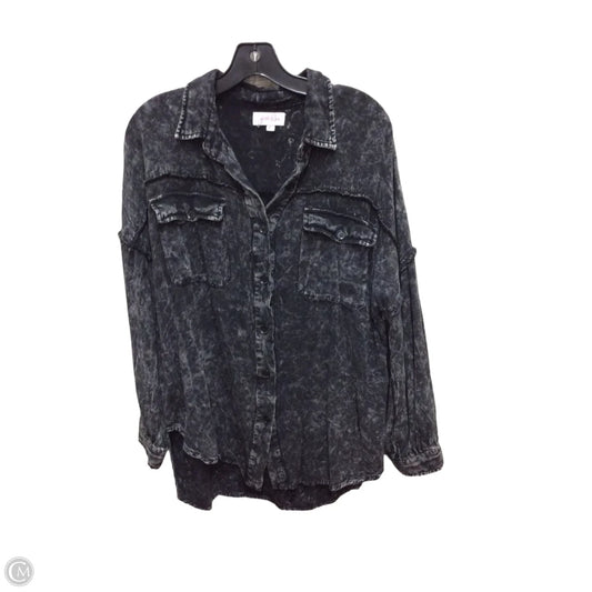 Top Long Sleeve By Jess Lea In Black, Size: L