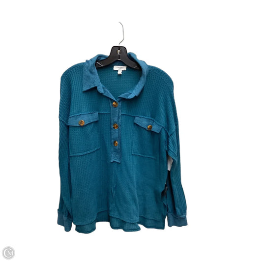 Top Long Sleeve By Umgee In Teal, Size: M